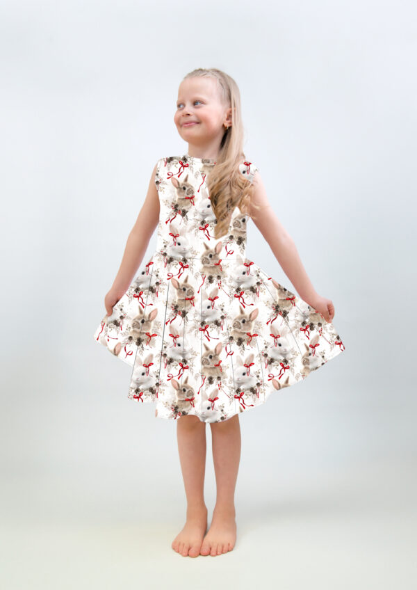 Silmu lasten mekko, Bunny bow