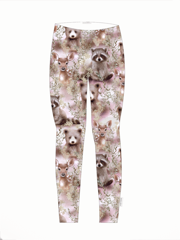 Kaarna leggingsit, Forest Animals pink